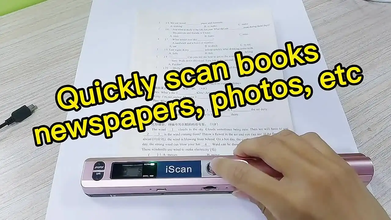 Портативный ручной сканер iScan A4 палочки для документов 900 точек на дюйм цветной