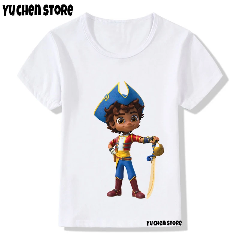 Camiseta estampada infantil do anime Santiago, tops fofos dos desenhos  animados, roupas kawaii, estética do verão - AliExpress