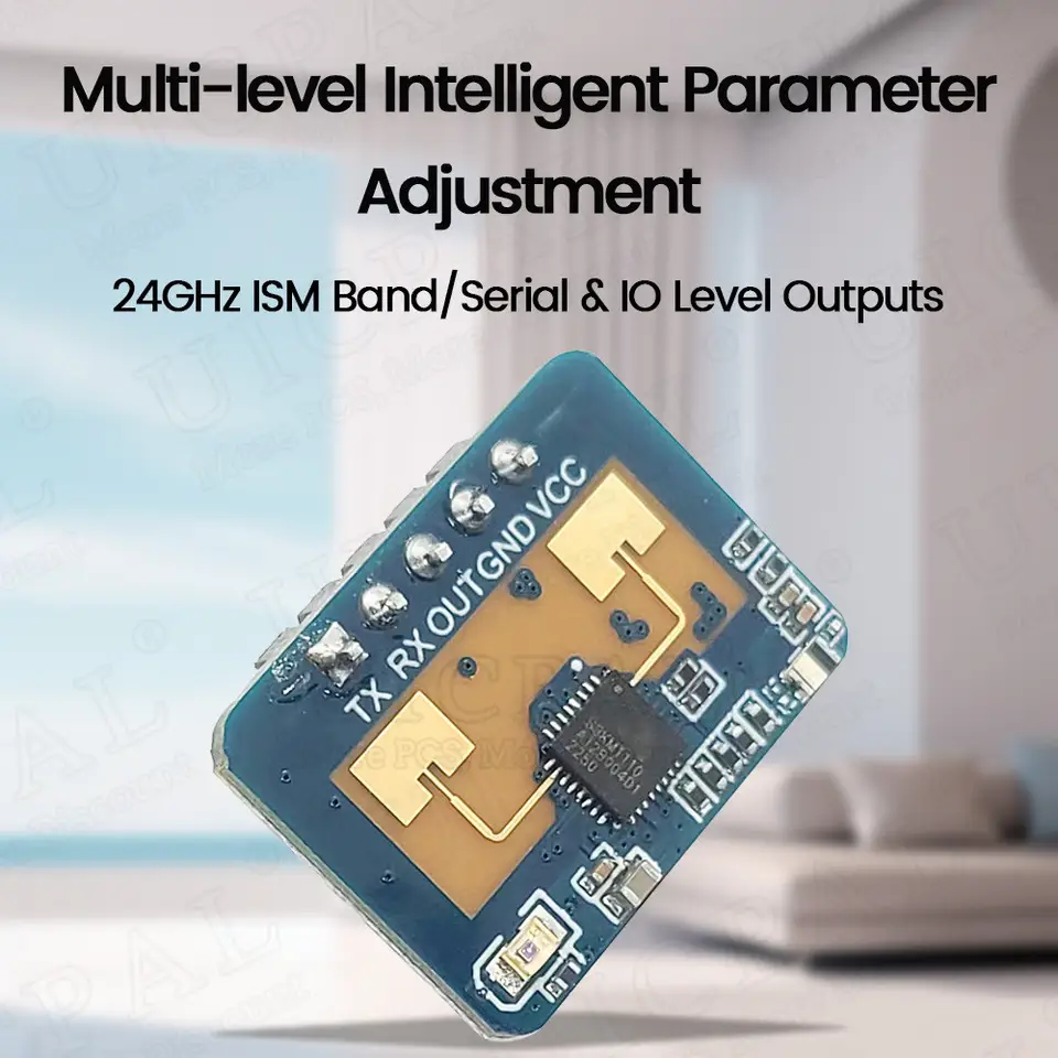 LD2410C 24GHz Human Presence Sensor High Accuracy FMCW Wave Radar Induction Module Body Heartbeat Detection Sensors image 4
