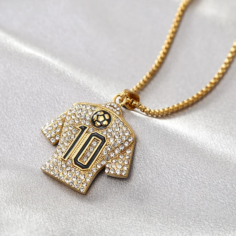 

Цепочка с кулоном «Месси» из нержавеющей стали 316L, 24 дюйма