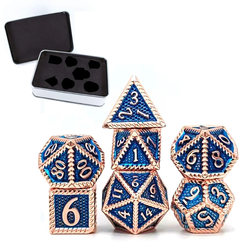 

7 Pieces Colorful Metal Multi-faceted Game DIY Gameing Various Shapes