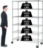 Storage Shelves Metal Wire Shelving Unit with Wheels, 6000LBS Weight Capacity Heavy Duty NSF Height Adjustable Garage She 1
