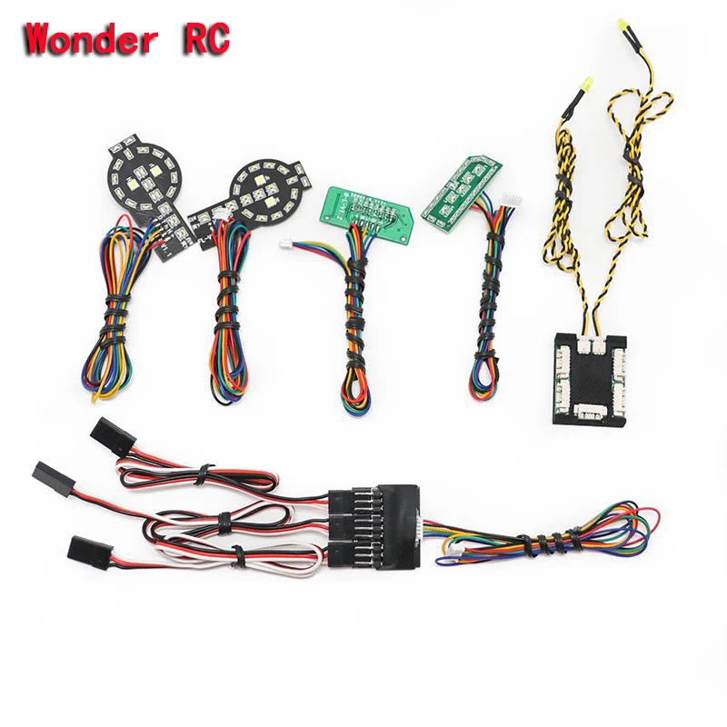 LED Light System Front and Rear Light Sets for TRX4 TRX-4 2021 Bronco 1/10 RC Tracked Vehicle Turn Signal Brake Lights