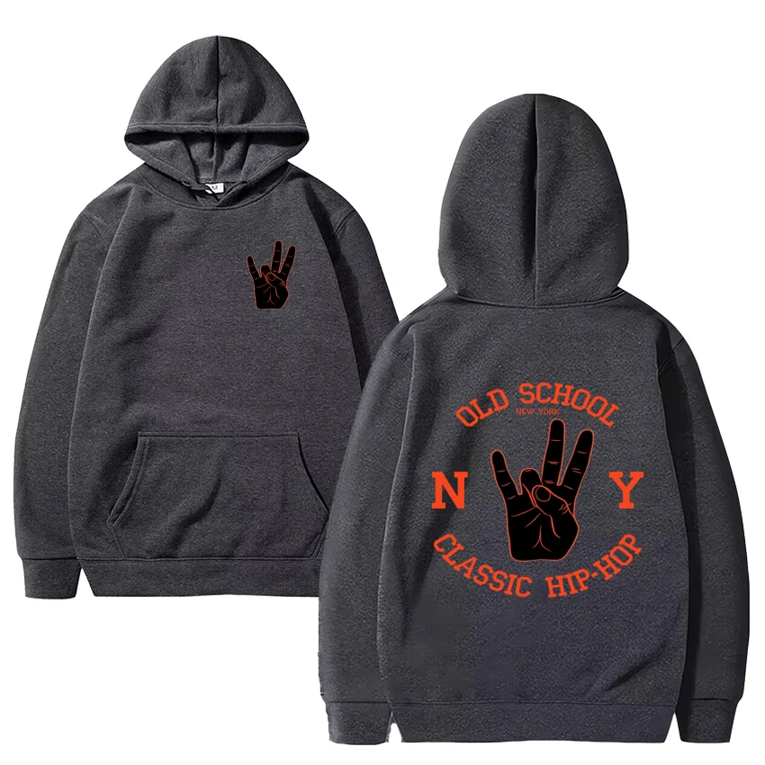 Funny Old Fashioned Hip Hop Print Hoodie Men Women The High Street 2024 Long Sleeve Sweatshirts Vintage Casual Fleece Hoodies