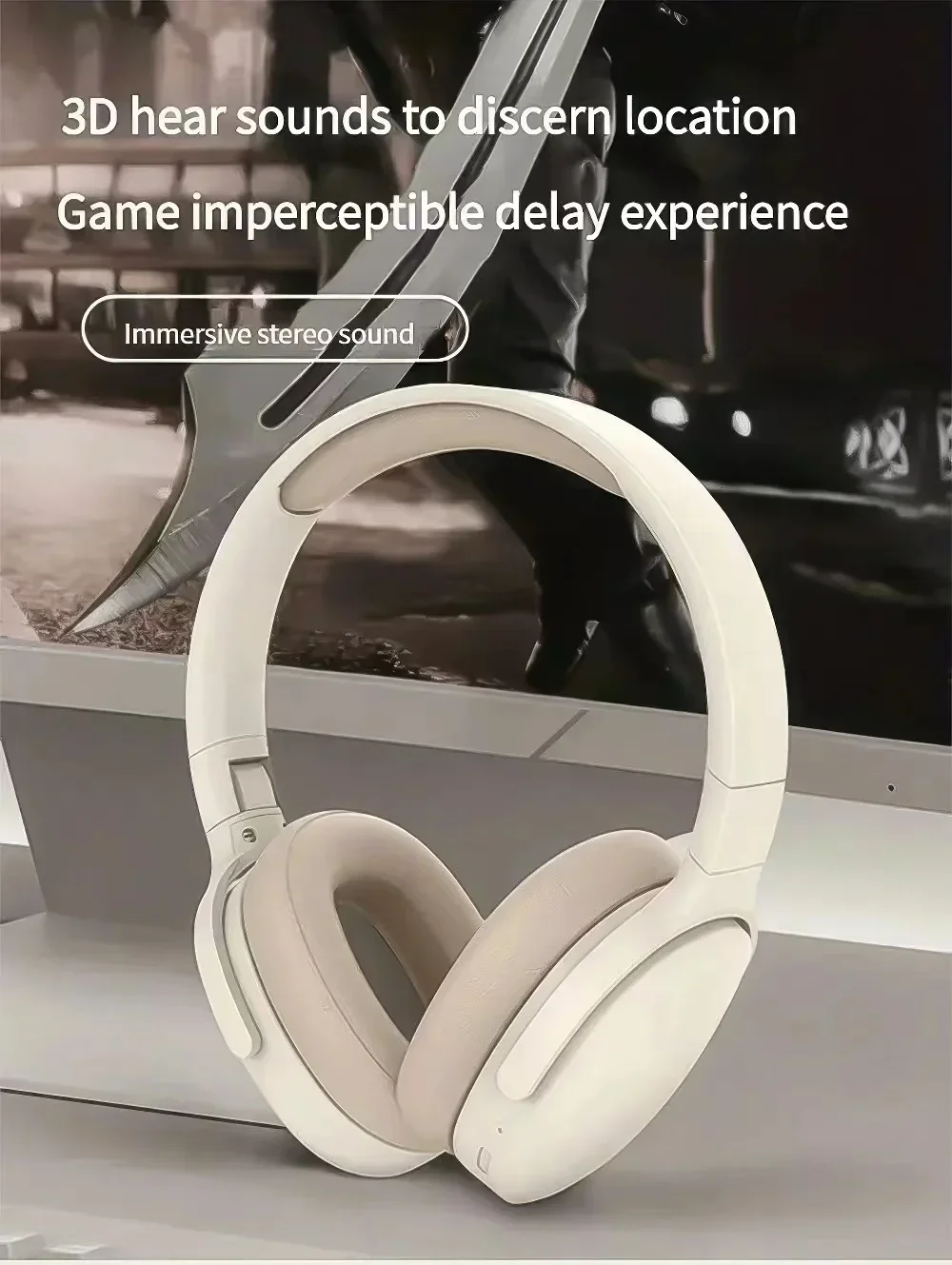 Description Picture 3 of itemNEW Fashion Wireless Bluetooth Headphones Over Ear HIFI Stereo Headsets True Sports With Earphones TF/AUX Music Player with Mic