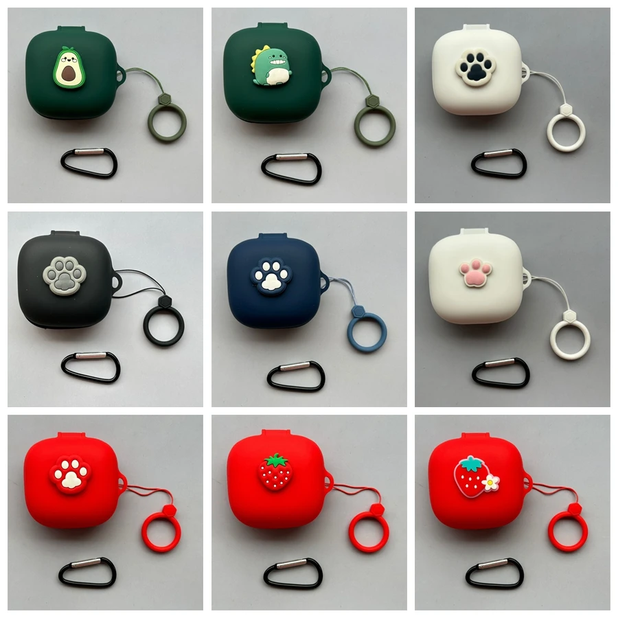 Cartone Animato Per Amazon Echo Buds3 Custodia Anti-Perdita Ring Hearphone Box Per Amazon Echo Buds 3 Custodia Protettiva Antiurto In Silicone
