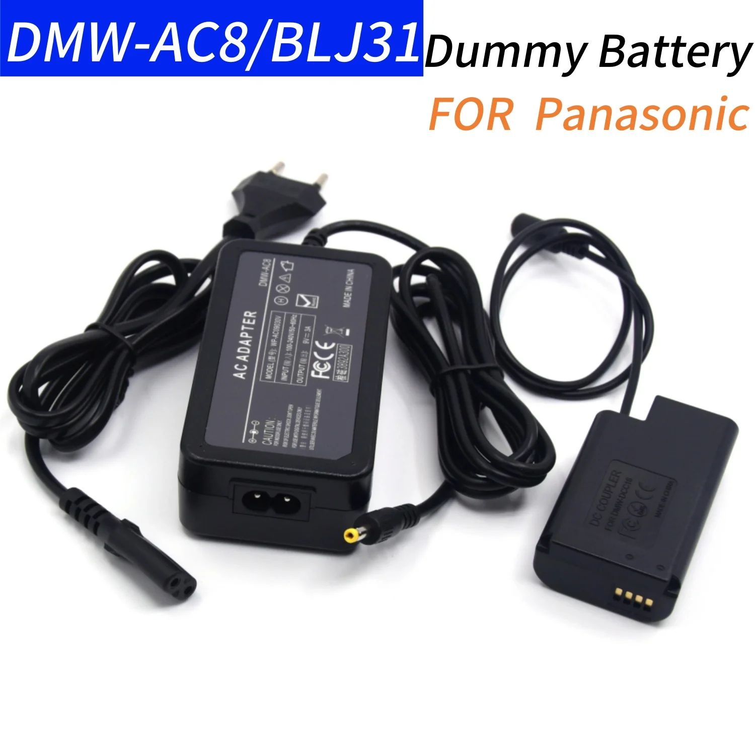 Fotga AC Power Adapter Cable DMW-AC8 DMW-BLJ31 Replacement Dummy Battery DCC16 - View #4