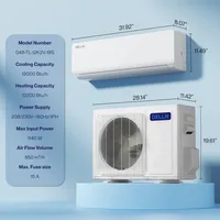 Versa Series 12000 BTU Mini Split Air Conditioner Work with Alexa with 1 Ton Pre-Charged Heat Pump Ductless Inverter System 2