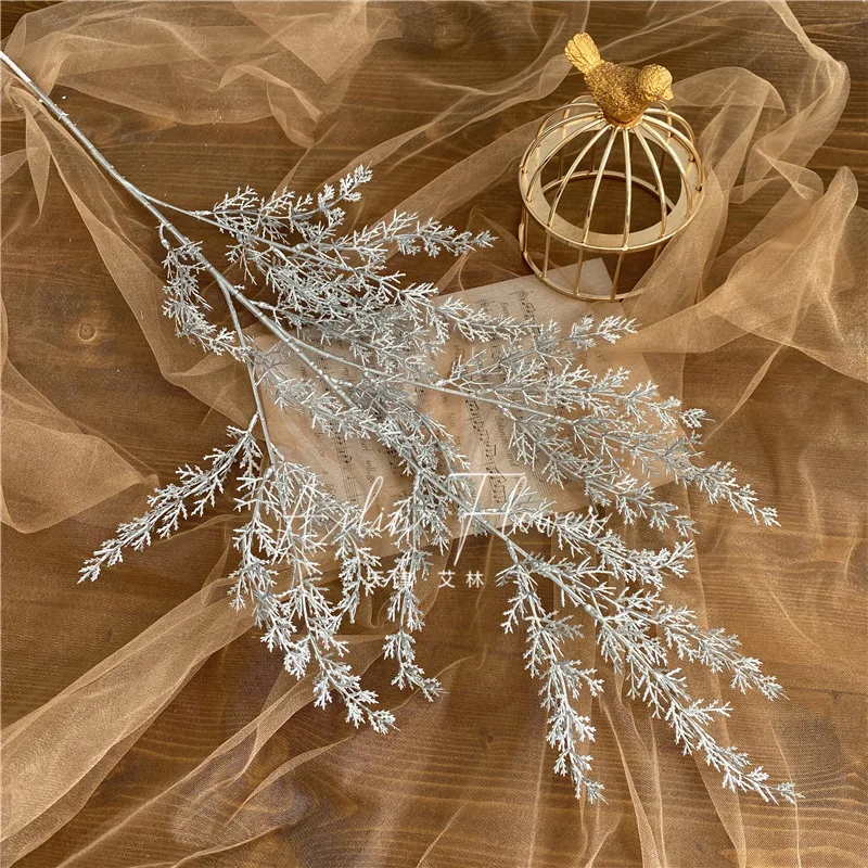 Silver Series Artificial Foliage for DIY Floral Arrangements and Home Decor