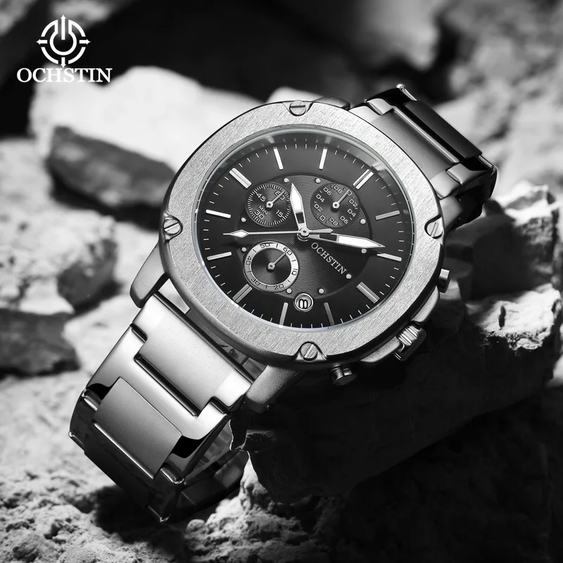 OCHSTIN Hot Model 2024 Sport Street Mariner Series Men's Waterproof Watch Multifunction Quartz Movement Men's Quartz Watch