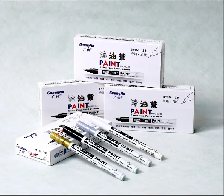 Oil Based White Black Permanent Paint Markers Pens 0.7mm Extra Fine Waterproof image 13