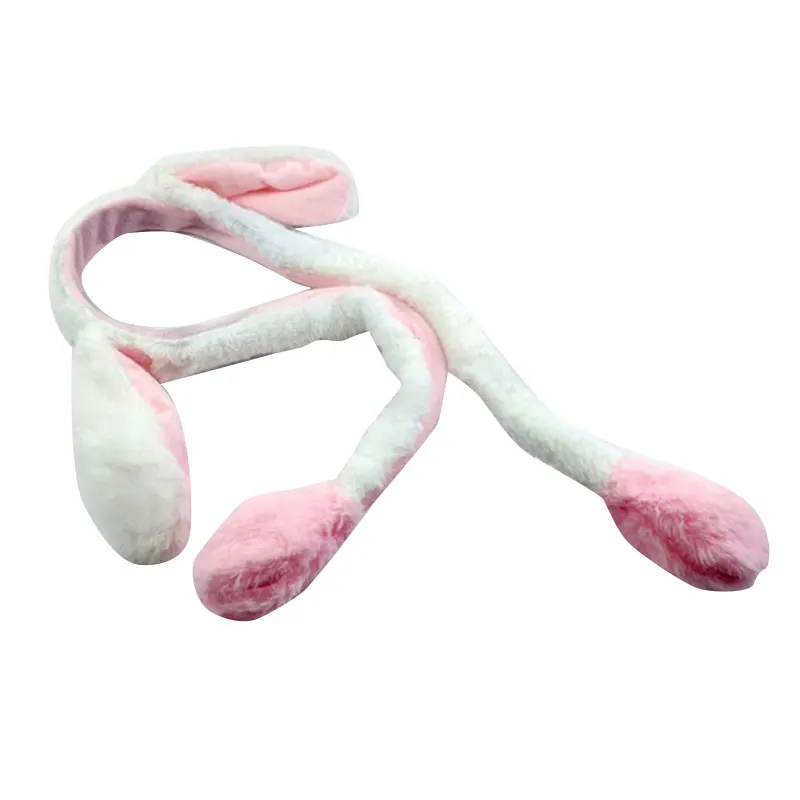 Bunny Ears Headband Moving Cute Warm Plush Airbag Rabbit Funny Gift Movable