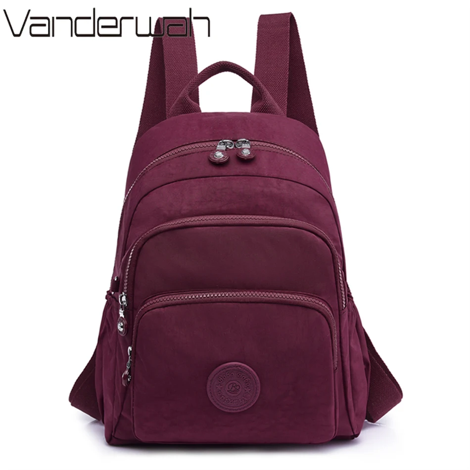 Women New Solid Color Large Capacity Backpacks Purses High Quality