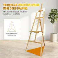 1.75M/69inch Studio Easel Wooden A-Frame Folding Pine Wood Artist Art Craft Adjustable Display Exhibition for Wedding Drawing 4