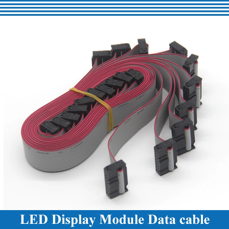10pcs/lot Tinned Copper 50cm 80cm Long Flat Wire/ Hub Cable for LED Display