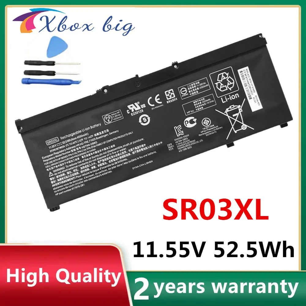 Новый аккумулятор для ноутбука SR03XL HP L08934-2B1 OMEN 15-CE 17-CB0052TX Pavilion Gaming 15-CX0096TX CX0006NT |
