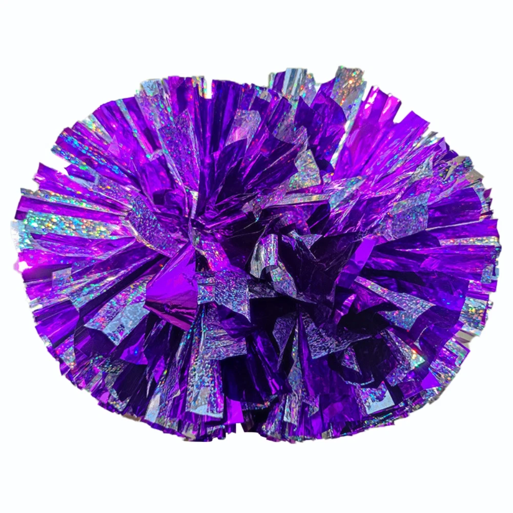 1pc 32cm Laser Film Dazzling Cheering Pompoms Sports Game Pom Poms Cheerleading Flower Ball Vocal Concert Dance Party Decorator