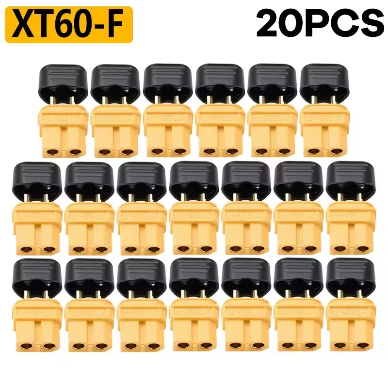High-Performance XT60 Bullet Adapters with Sheath for RC Lipo Battery