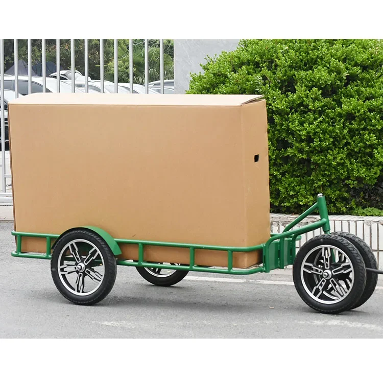 Hot Sale Large Capacity Four Wheels Luggage Cargo Trailer Max Customized Steel Bulk Electric Bike Trailer