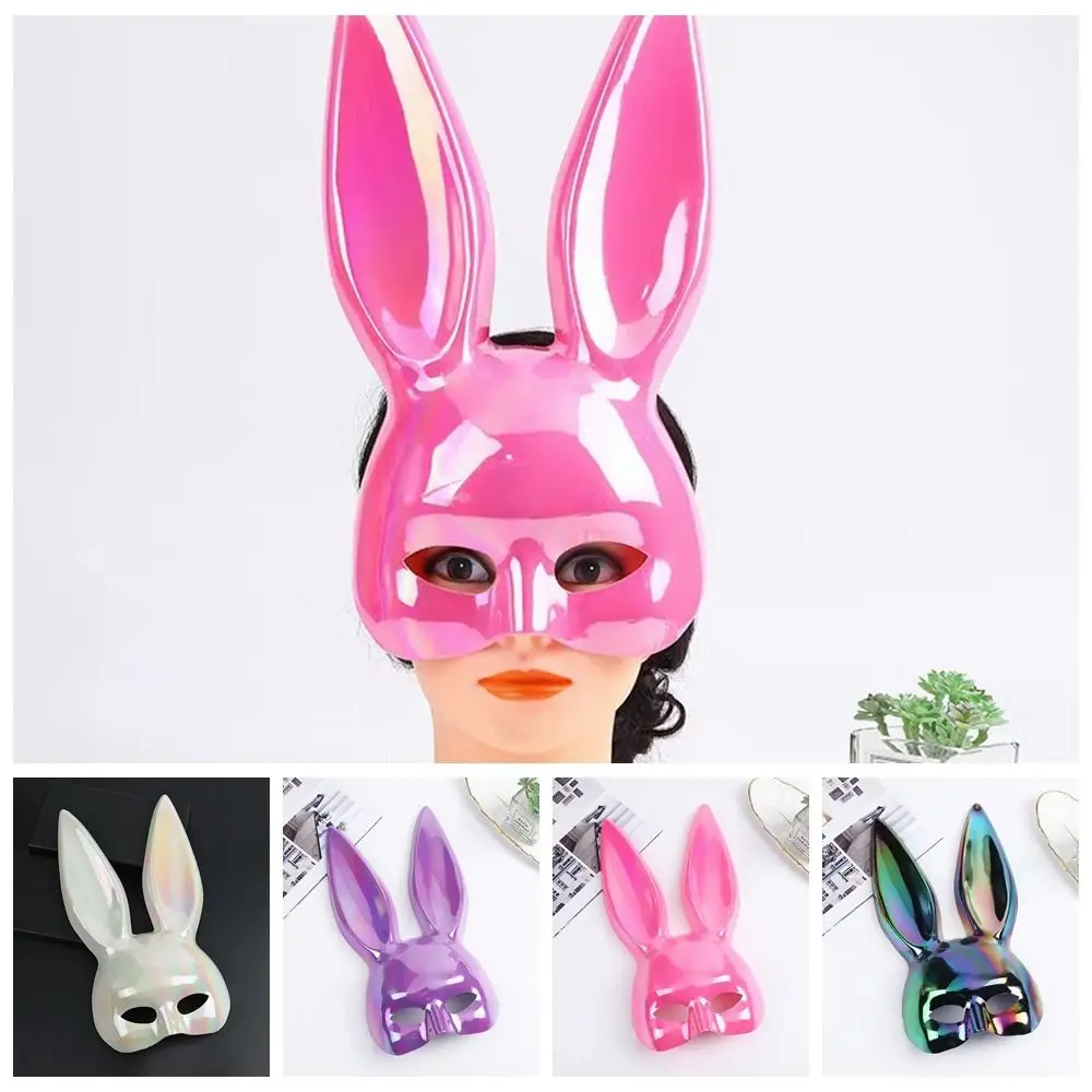 

Bunny Ears Cosplay Mask Creative Anime Games Rabbit Ear Face Cover Dress Up Gifts Half Face Mask Christmas