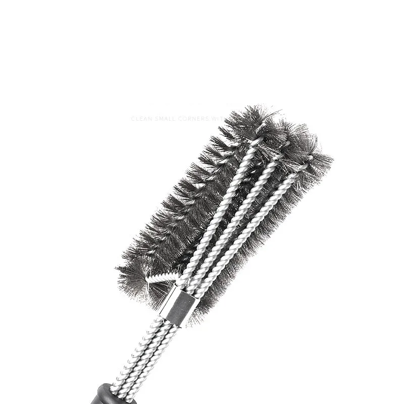 Stainless Steel BBQ Brush Barbecue Grill Cleaning Brush Non-stick Cleaning With Handle Tools BBQ Accessories