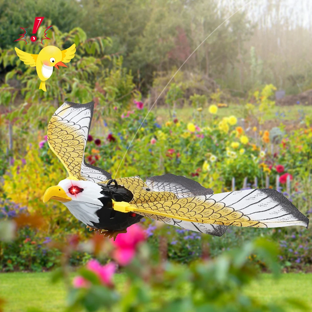 Description Picture 6 of itemEagle Fake Hawk Decoy Statue Bird Scarer Hanging Eagle Fake Eagle To Scare Birds Away Flying Bird Repellent Scarer Garden Decor
