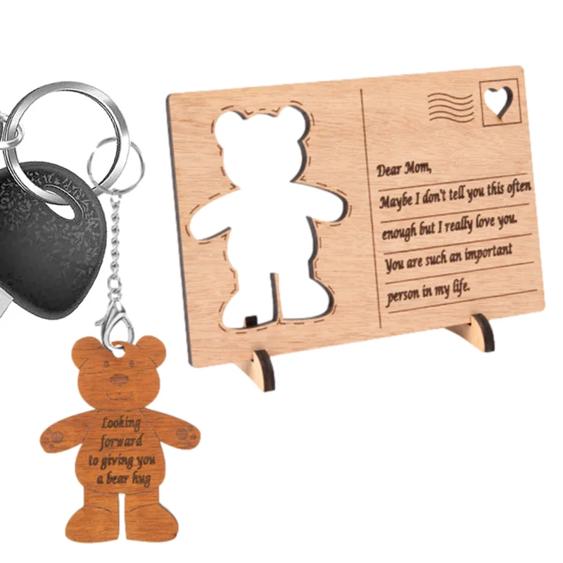 

Открытки на день матери для мамы, Деревянная открытка на день матери с брелоком, открытка на день матери для мамы, день рождения, поздравительная открытка для жены