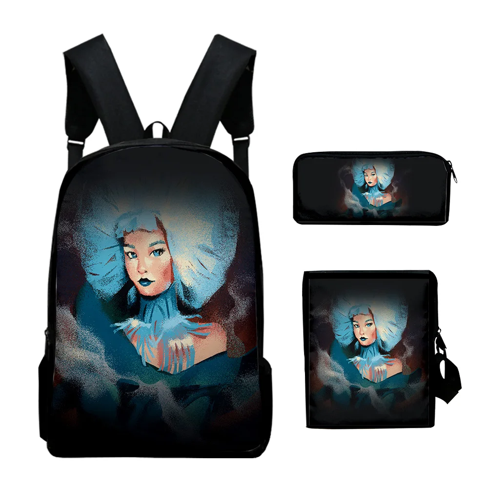 Popular Fashion Bjork Vintage 3D Print 3pcs/Set pupil School Bags Laptop Daypack Backpack Inclined shoulder bag Pencil Case