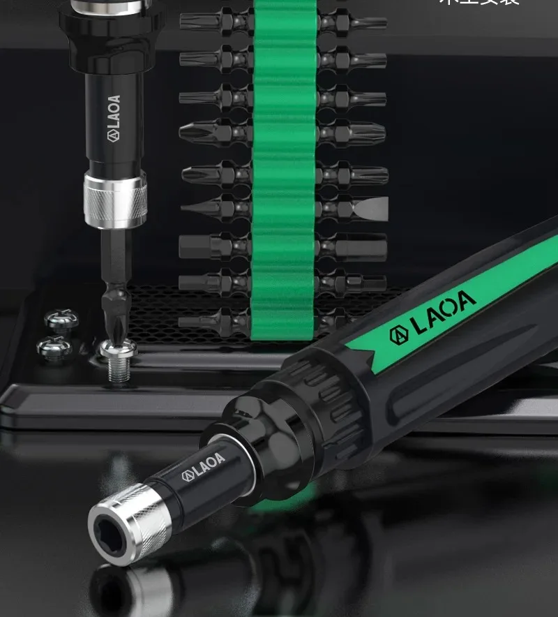 LAOA 20-in-1 Ratschenschraubendreher-Set 1/4 Zoll Schnellspanner 6,35 mm Bithalter Multifunktions-Demontagewerkzeug Schraubendreher-Bits – Detail 19