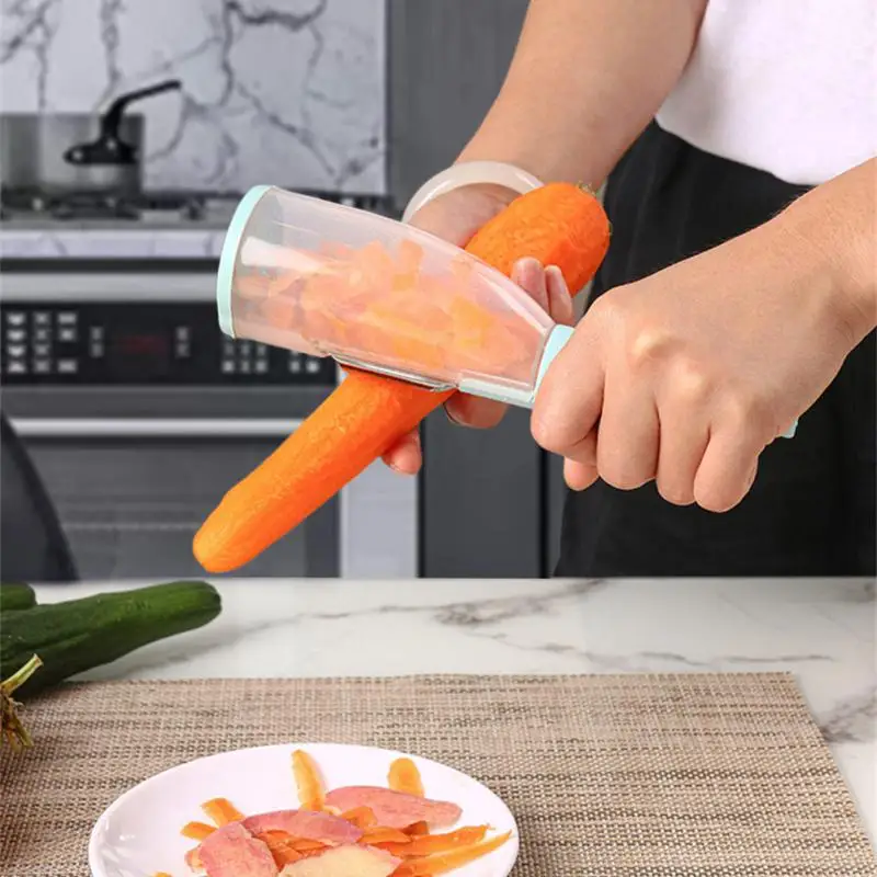 Stainless Steel Multi-functional Storage Peeler With Container Fruit  Vegetable Peeler Carrot Grater Paring knife Kitchen Tool