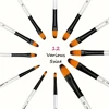 12 Pcs/set Nylon Hair Wooden Handle Watercolor Paint Brush Pen Set Learning DIY Oil Acrylic Painting Art Paint Brushes Supplies 5