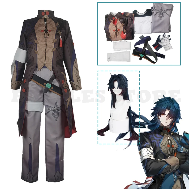 

New Honkai Star Rail Impact Cosplay Blade Cosplay Wig Costume Honkai Blade Wig Full Suits Halloween Wigs Cosplays Fullset Men