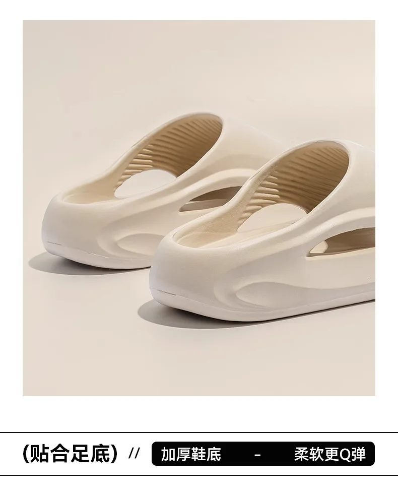 Comwarm Mode Herren Strand Hausschuhe EVA Weiche Sohle Herren Rutschen Leichte Outdoor Männliche Hausschuhe Prägnante Freizeit Herren Sandalen – Detail 8