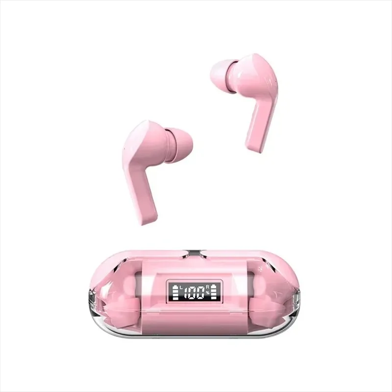 Wireless Bluetooth Earbuds with LED Display - Touch Control, Noise Cancelling, Waterproof Sports & Gaming Headset