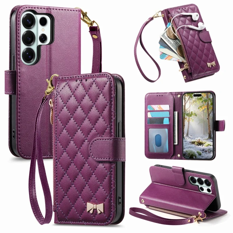 Fashion Leather Wallet Phone Case with Card Holder Cover