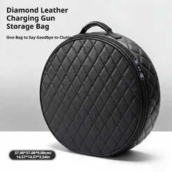 Portable Waterproof EV Charger Cable Organizer Bag - Shockproof Felt Trunk Storage Case (Option B)