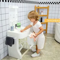 Children’s Plastic Electric Washbasin Children’s Simulation Wash Face Brushing Teeth Baby Training Washbasin Height Adjustable