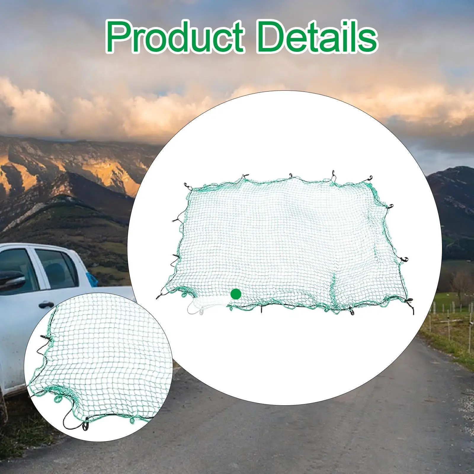 픽업 트럭 적재함용 화물망 휴대용 루프랙 네트 여행용 장거리 주행 필수품 SUV 자동차용