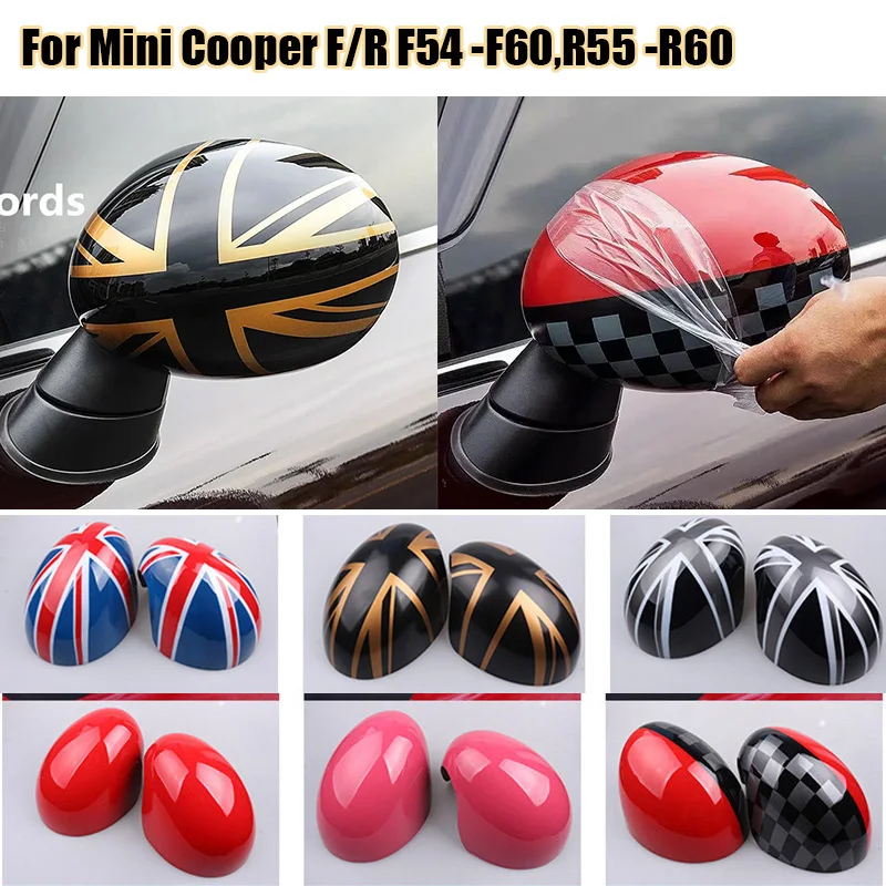 2 шт., наклейки на зеркала заднего вида для BMW mini COOPER F series F54 F55 F56 F57 F60 R series R55 R56 R57 R58