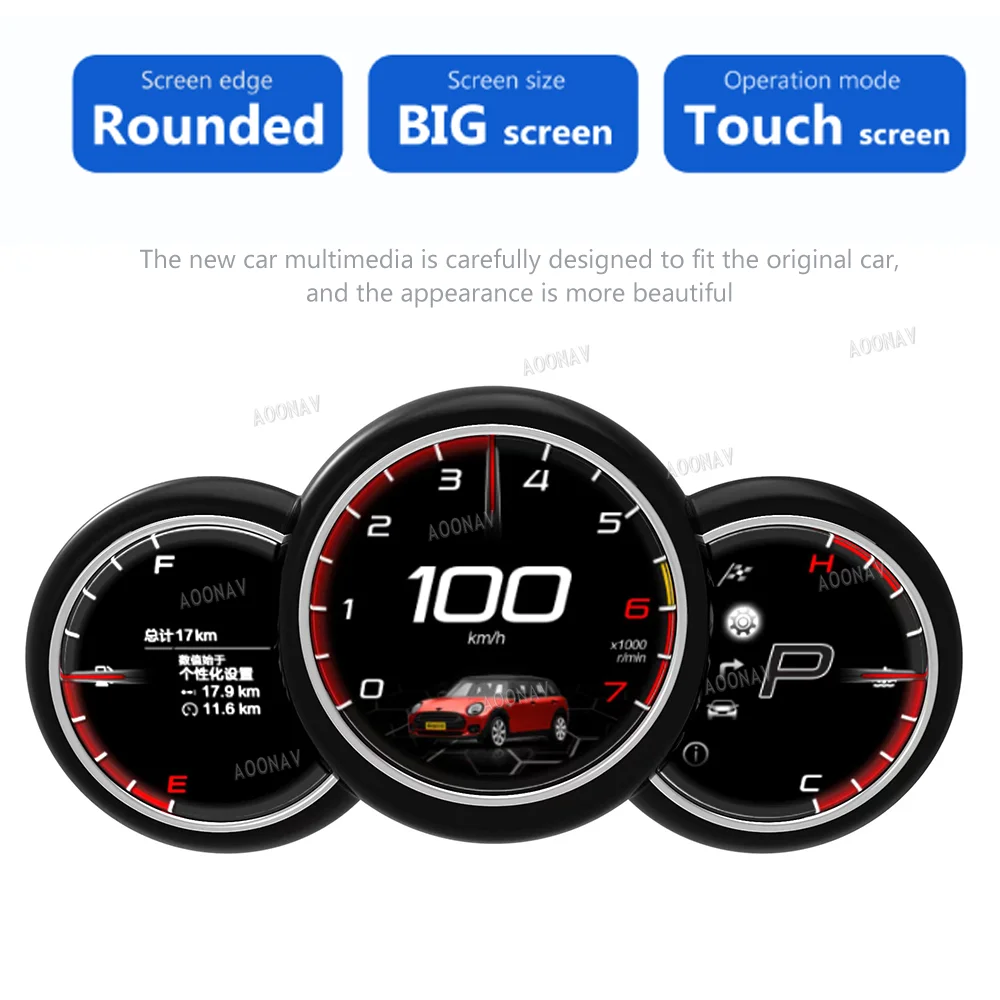Car Stereo LCD Digital Cluster For BMW Mini Cooper 2014-2023 Dashboard  Crystal Panel Virtual Cockpit Speedometer Instrument - AliExpress