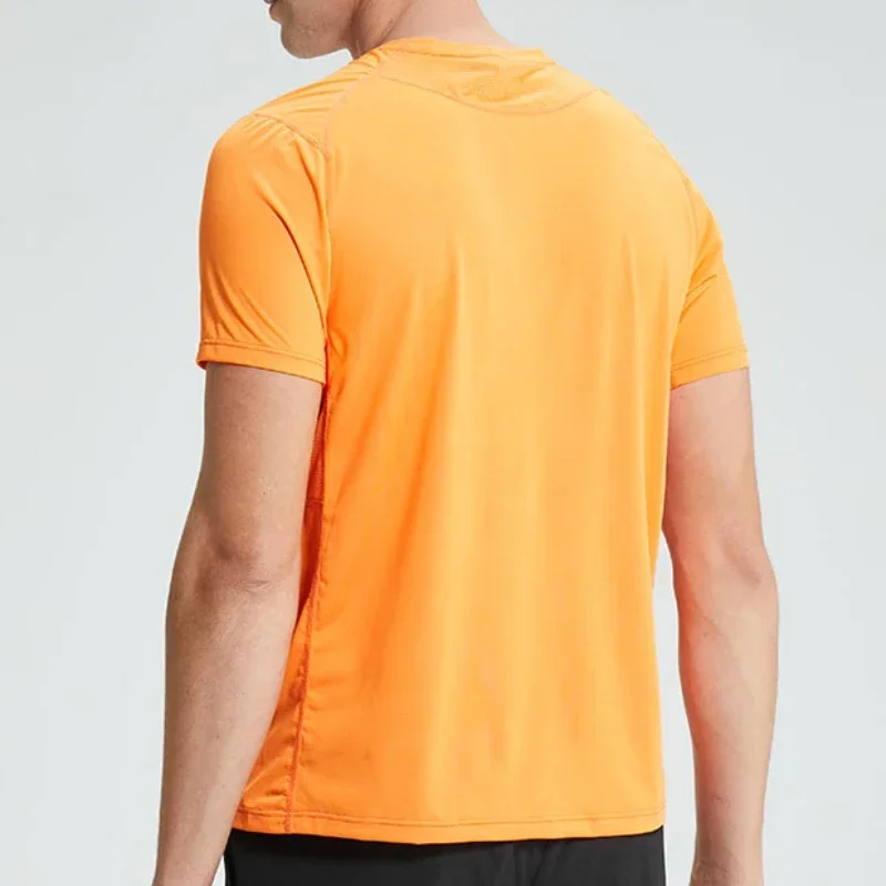 Mens Short Sleeve Running T-shirt Gym Jogging Sports Tops Male Fitness Sweatshirts High Quality Breathable Muscle Fit Sport Tees