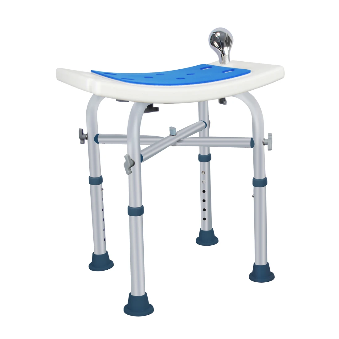 

KCareU Non Slip Bath Stool for Bathtub 6 Height Adjustable Aluminum Alloy Portable Shower Chair for Disabled Elderly