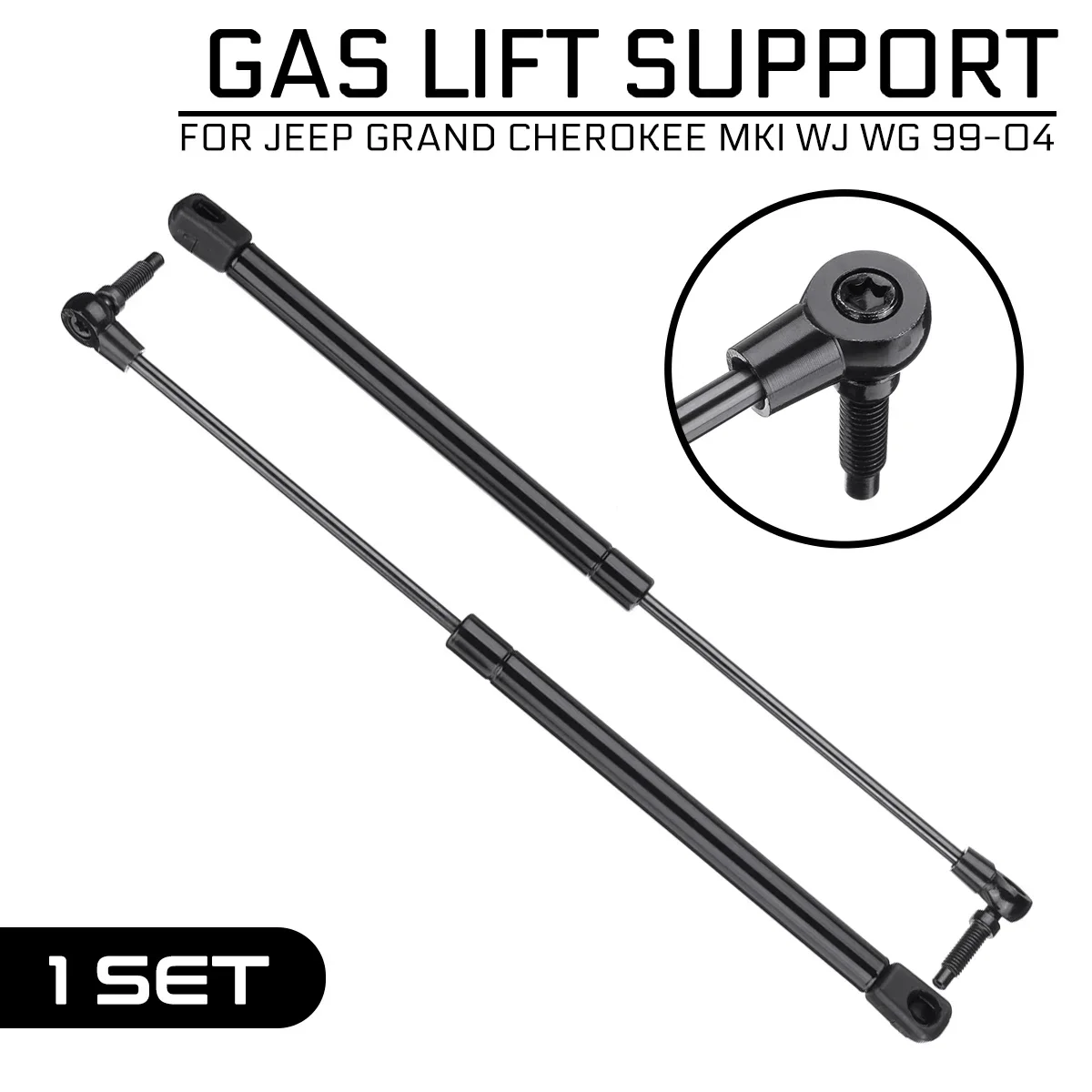 2pcs Car Rear Window Boot Gas Support Struts Bars 55136761AA 55136965AA For Jeep Grand Cherokee MKI WJ WG 1999-2004