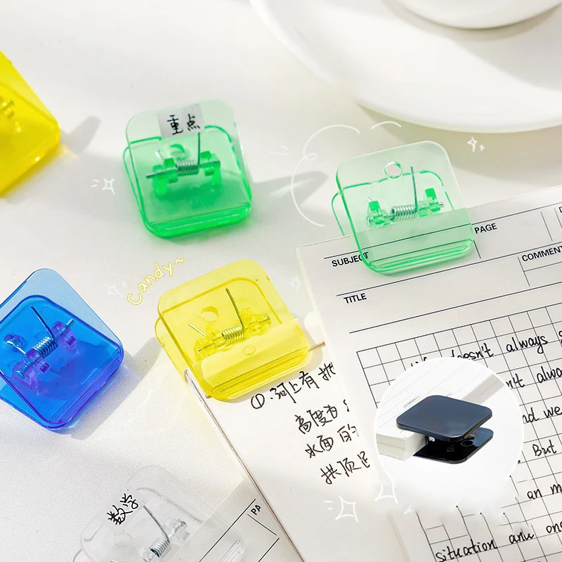 Kawaii Transparent Paper Clips Binder Clips 5pcs
