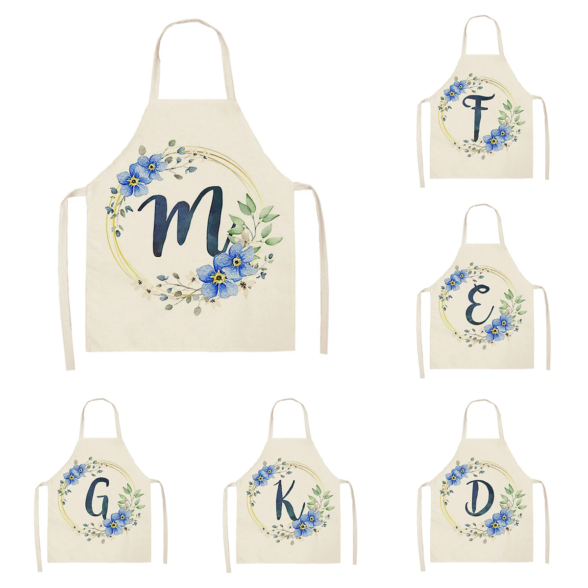 

Фартук для дома с буквенным принтом, устойчивый к пятнам, из льна, для мужчин и женщин, для уборки дома, кухонная утварь