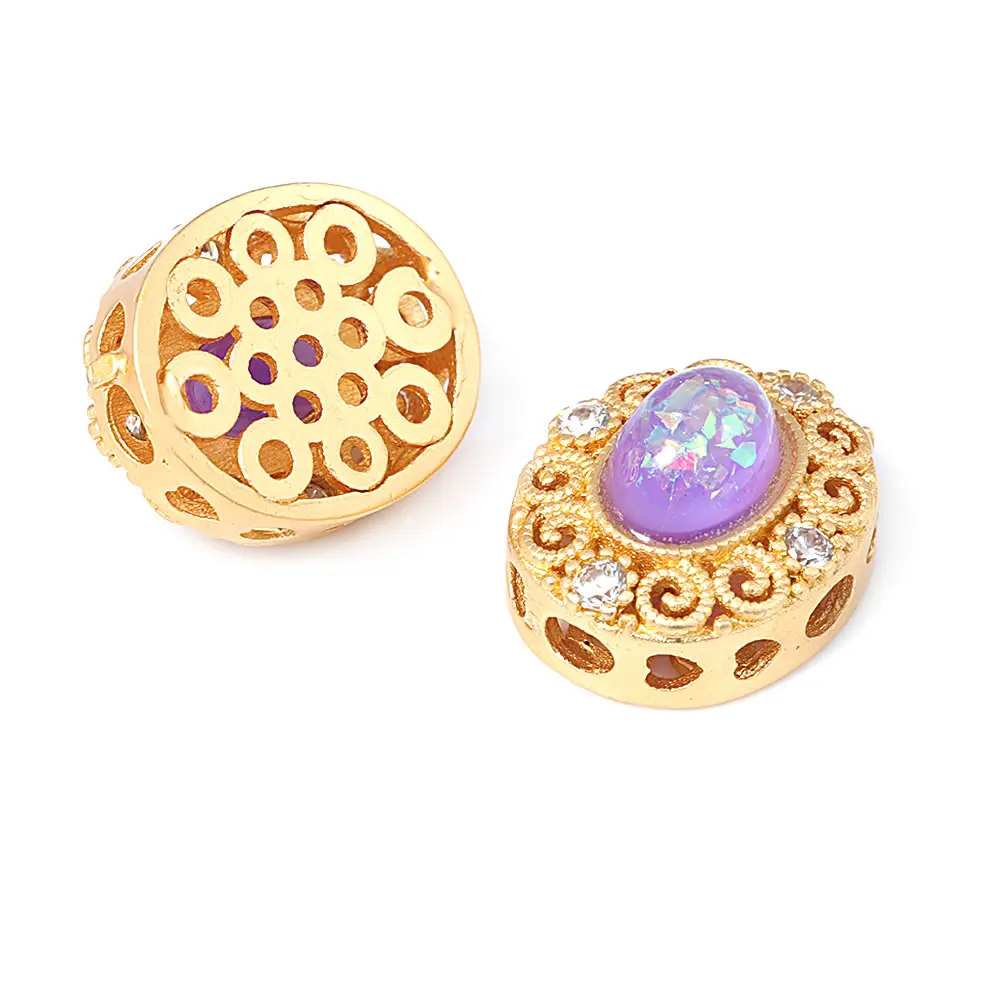 Pulseras de Cuentas Nepalesas Vintage Estilo 5PCS Brasso Dorado Mate Accesorios DIY para Hacer Joyería - details 53