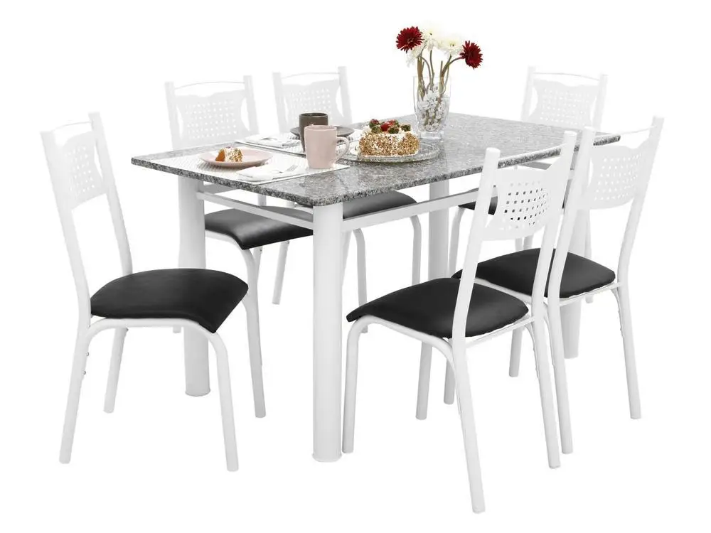 Mesa de Cozinha 6 Cadeiras Retangular 3