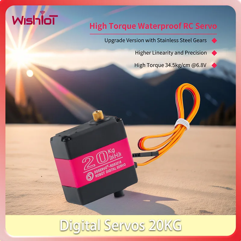 Servo numérique 20KG 180/270° IP66 étanche pour RC 1/8 1/10