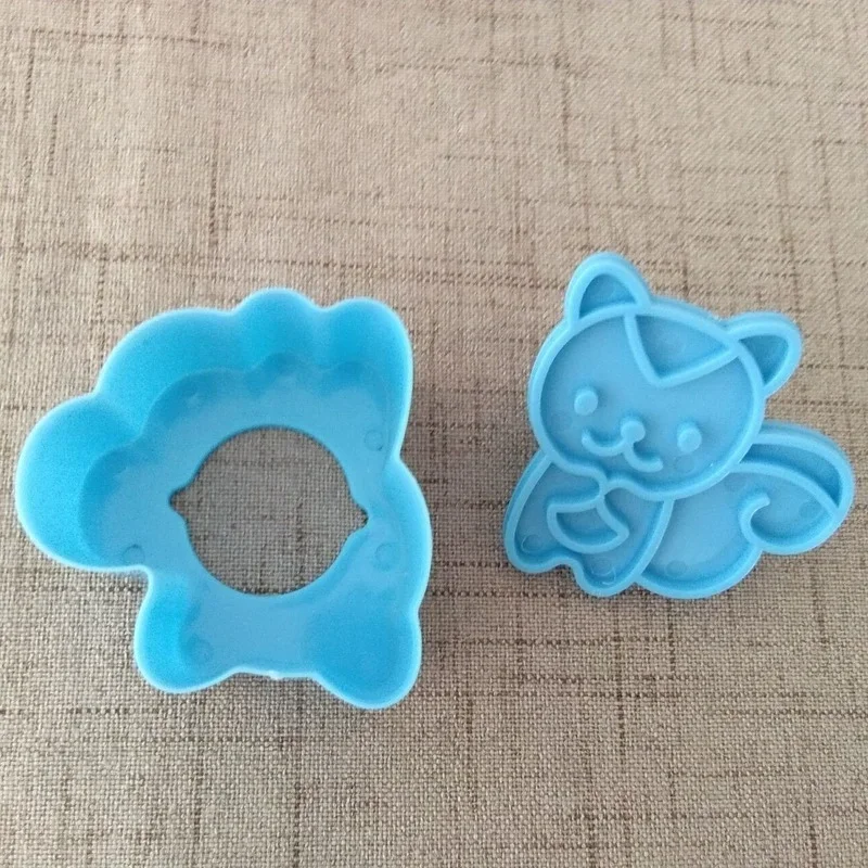4Pcs/set Cute Samll Dolphin Samll Seal Squirrel Bear Sandwich Cookie Mold Cutters Cutter Cookie Cake Decorating Moulds Tools