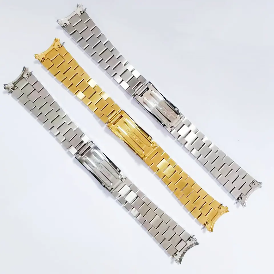 Fibbia Sicurezza Cinturino Orologio In Acciaio Inossidabile Estremit Dritta Curva Misure 16 644070 - Foto 4